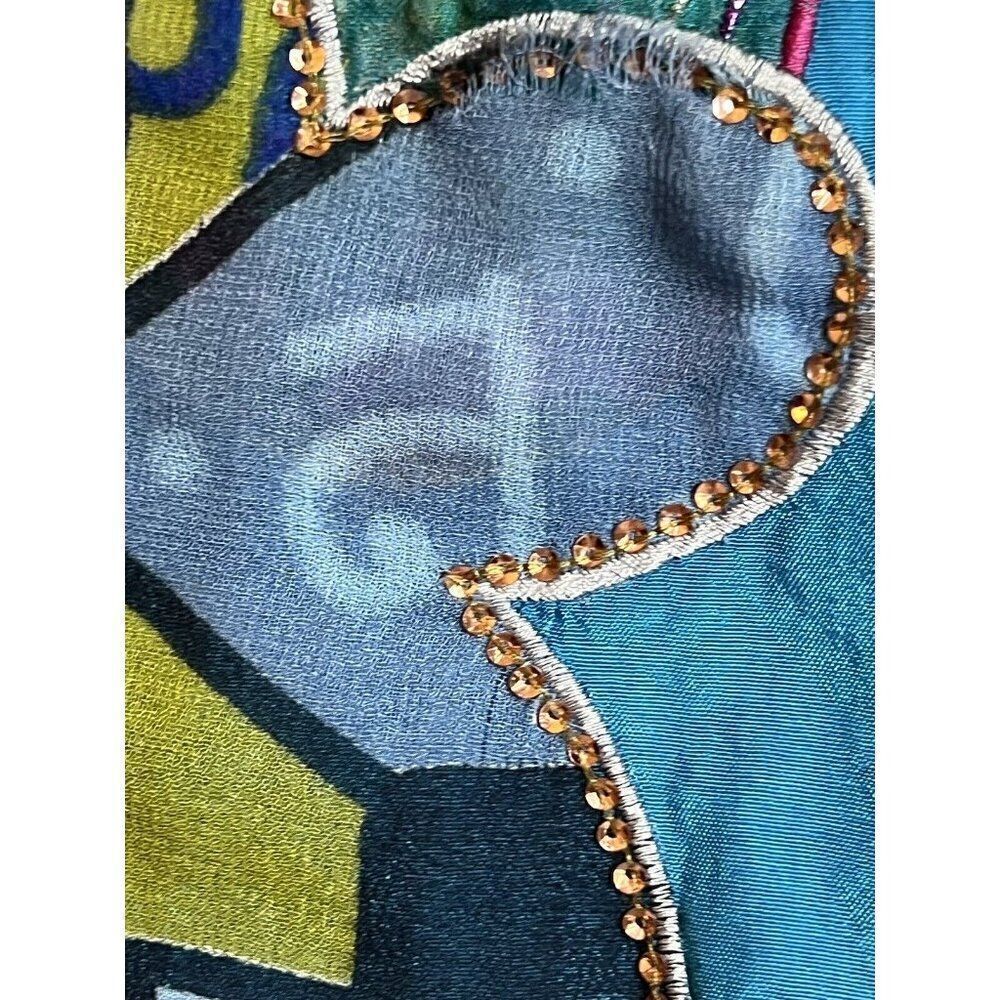 Vintage Patchwork jacket Medium Butterfly aplique… - image 7